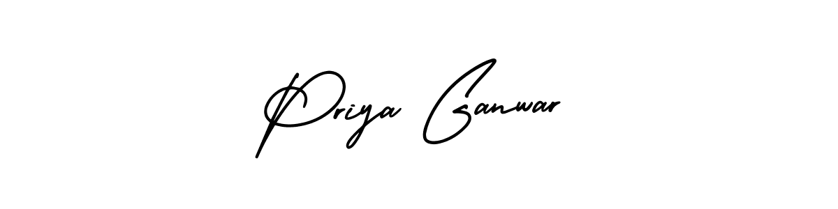 Best and Professional Signature Style for Priya Ganwar. AmerikaSignatureDemo-Regular Best Signature Style Collection. Priya Ganwar signature style 3 images and pictures png