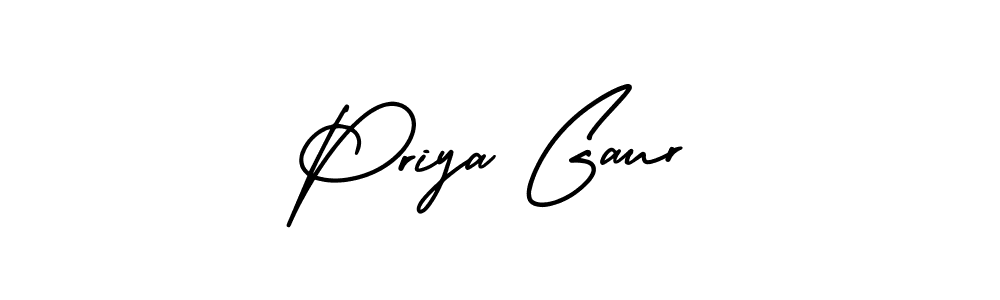 Also You can easily find your signature by using the search form. We will create Priya Gaur name handwritten signature images for you free of cost using AmerikaSignatureDemo-Regular sign style. Priya Gaur signature style 3 images and pictures png