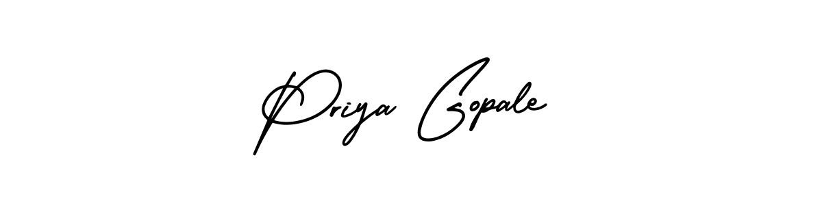 Make a short Priya Gopale signature style. Manage your documents anywhere anytime using AmerikaSignatureDemo-Regular. Create and add eSignatures, submit forms, share and send files easily. Priya Gopale signature style 3 images and pictures png