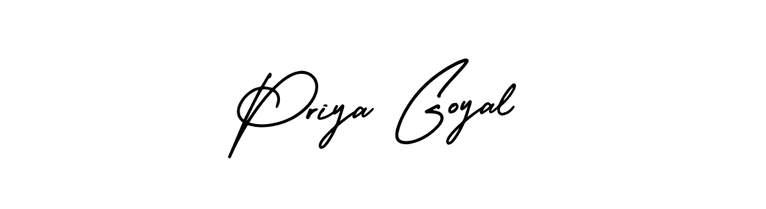 How to make Priya Goyal signature? AmerikaSignatureDemo-Regular is a professional autograph style. Create handwritten signature for Priya Goyal name. Priya Goyal signature style 3 images and pictures png