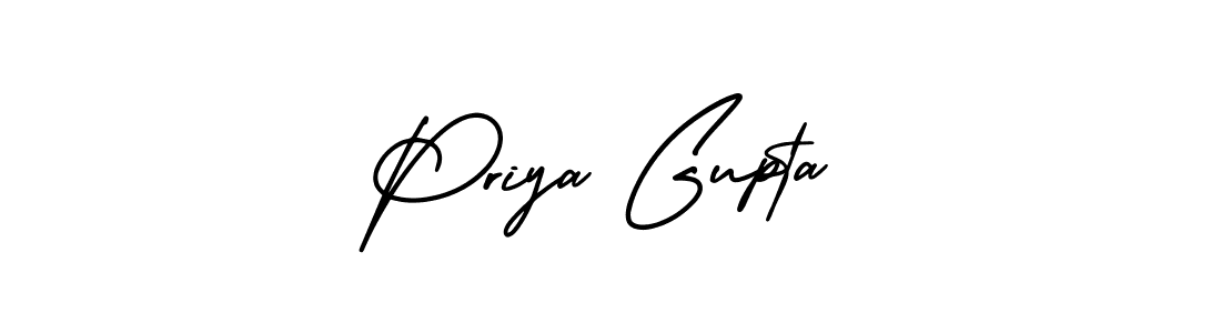 Make a beautiful signature design for name Priya Gupta. With this signature (AmerikaSignatureDemo-Regular) style, you can create a handwritten signature for free. Priya Gupta signature style 3 images and pictures png