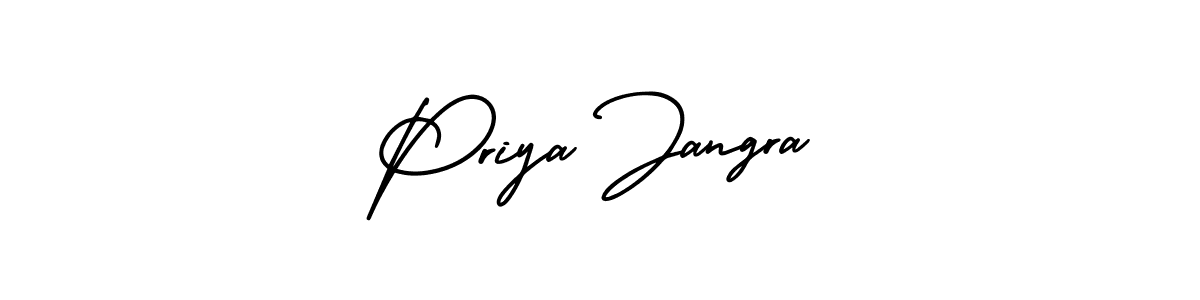 It looks lik you need a new signature style for name Priya Jangra. Design unique handwritten (AmerikaSignatureDemo-Regular) signature with our free signature maker in just a few clicks. Priya Jangra signature style 3 images and pictures png