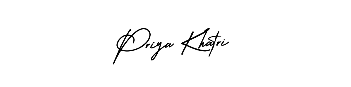 How to make Priya Khatri signature? AmerikaSignatureDemo-Regular is a professional autograph style. Create handwritten signature for Priya Khatri name. Priya Khatri signature style 3 images and pictures png