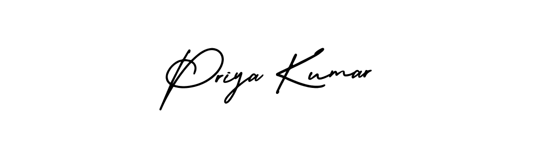 Create a beautiful signature design for name Priya Kumar. With this signature (AmerikaSignatureDemo-Regular) fonts, you can make a handwritten signature for free. Priya Kumar signature style 3 images and pictures png