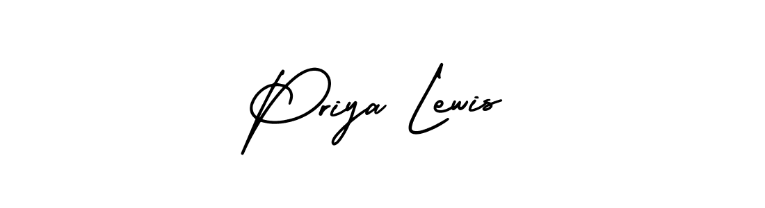 This is the best signature style for the Priya Lewis name. Also you like these signature font (AmerikaSignatureDemo-Regular). Mix name signature. Priya Lewis signature style 3 images and pictures png