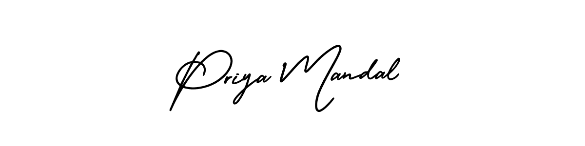 Design your own signature with our free online signature maker. With this signature software, you can create a handwritten (AmerikaSignatureDemo-Regular) signature for name Priya Mandal. Priya Mandal signature style 3 images and pictures png