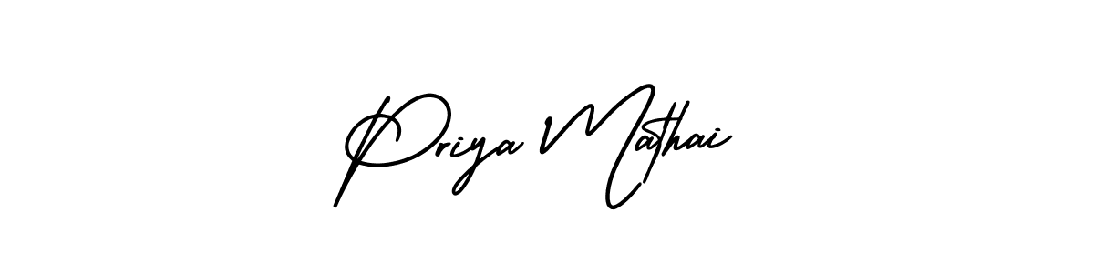 Best and Professional Signature Style for Priya Mathai. AmerikaSignatureDemo-Regular Best Signature Style Collection. Priya Mathai signature style 3 images and pictures png