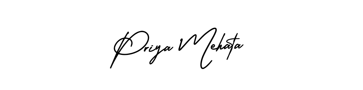 Check out images of Autograph of Priya Mehata name. Actor Priya Mehata Signature Style. AmerikaSignatureDemo-Regular is a professional sign style online. Priya Mehata signature style 3 images and pictures png