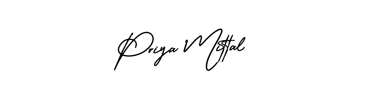 AmerikaSignatureDemo-Regular is a professional signature style that is perfect for those who want to add a touch of class to their signature. It is also a great choice for those who want to make their signature more unique. Get Priya Mittal name to fancy signature for free. Priya Mittal signature style 3 images and pictures png