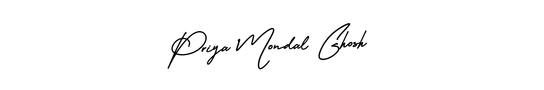 Also You can easily find your signature by using the search form. We will create Priya Mondal Ghosh name handwritten signature images for you free of cost using AmerikaSignatureDemo-Regular sign style. Priya Mondal Ghosh signature style 3 images and pictures png