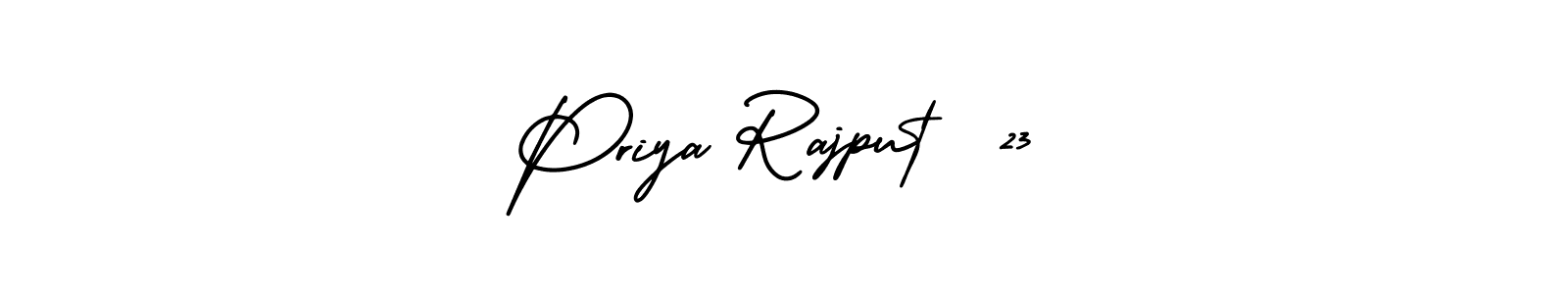 Priya Rajput  23 stylish signature style. Best Handwritten Sign (AmerikaSignatureDemo-Regular) for my name. Handwritten Signature Collection Ideas for my name Priya Rajput  23. Priya Rajput  23 signature style 3 images and pictures png