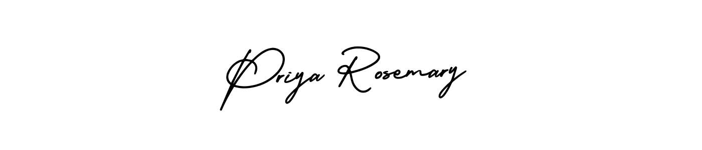 You should practise on your own different ways (AmerikaSignatureDemo-Regular) to write your name (Priya Rosemary) in signature. don't let someone else do it for you. Priya Rosemary signature style 3 images and pictures png