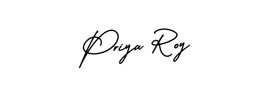 The best way (AmerikaSignatureDemo-Regular) to make a short signature is to pick only two or three words in your name. The name Priya Roy include a total of six letters. For converting this name. Priya Roy signature style 3 images and pictures png