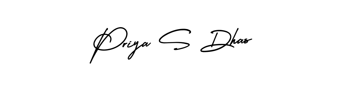 Use a signature maker to create a handwritten signature online. With this signature software, you can design (AmerikaSignatureDemo-Regular) your own signature for name Priya S Dhas. Priya S Dhas signature style 3 images and pictures png