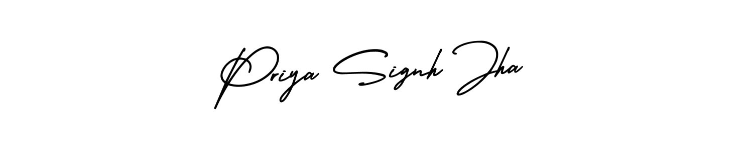 Design your own signature with our free online signature maker. With this signature software, you can create a handwritten (AmerikaSignatureDemo-Regular) signature for name Priya Signh Jha. Priya Signh Jha signature style 3 images and pictures png