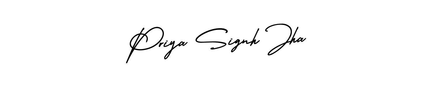 Design your own signature with our free online signature maker. With this signature software, you can create a handwritten (AmerikaSignatureDemo-Regular) signature for name Priya Signh Jha. Priya Signh Jha signature style 3 images and pictures png