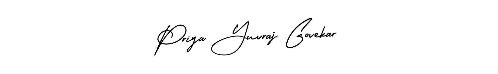 Make a beautiful signature design for name Priya Yuvraj Govekar. Use this online signature maker to create a handwritten signature for free. Priya Yuvraj Govekar signature style 3 images and pictures png