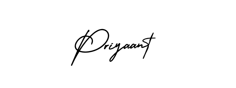 The best way (AmerikaSignatureDemo-Regular) to make a short signature is to pick only two or three words in your name. The name Priyaant include a total of six letters. For converting this name. Priyaant signature style 3 images and pictures png