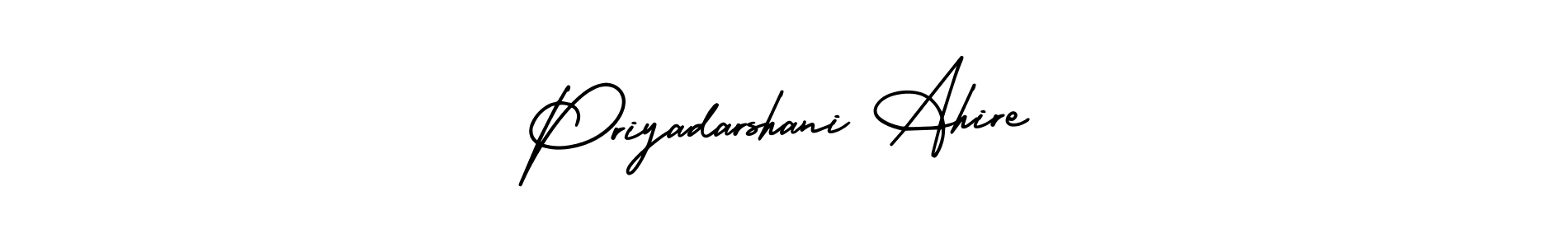 Use a signature maker to create a handwritten signature online. With this signature software, you can design (AmerikaSignatureDemo-Regular) your own signature for name Priyadarshani Ahire. Priyadarshani Ahire signature style 3 images and pictures png