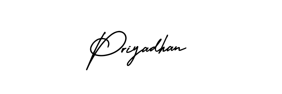 How to make Priyadhan signature? AmerikaSignatureDemo-Regular is a professional autograph style. Create handwritten signature for Priyadhan name. Priyadhan signature style 3 images and pictures png