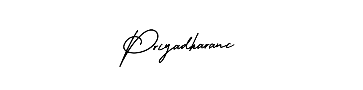 Priyadharanc stylish signature style. Best Handwritten Sign (AmerikaSignatureDemo-Regular) for my name. Handwritten Signature Collection Ideas for my name Priyadharanc. Priyadharanc signature style 3 images and pictures png