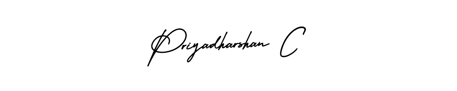 Also we have Priyadharshan C name is the best signature style. Create professional handwritten signature collection using AmerikaSignatureDemo-Regular autograph style. Priyadharshan C signature style 3 images and pictures png