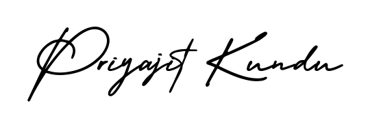 A timeless handwritten aesthetic for Priyajit Kundu. The AmerikaSignatureDemo-Regular font gives your signature a handcrafted feel with natural curves. Priyajit Kundu signature style 3 images and pictures png