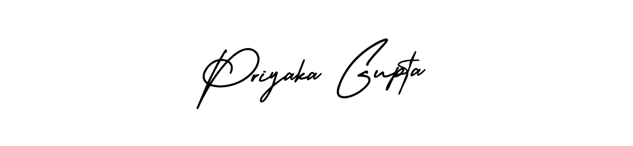 Use a signature maker to create a handwritten signature online. With this signature software, you can design (AmerikaSignatureDemo-Regular) your own signature for name Priyaka Gupta. Priyaka Gupta signature style 3 images and pictures png