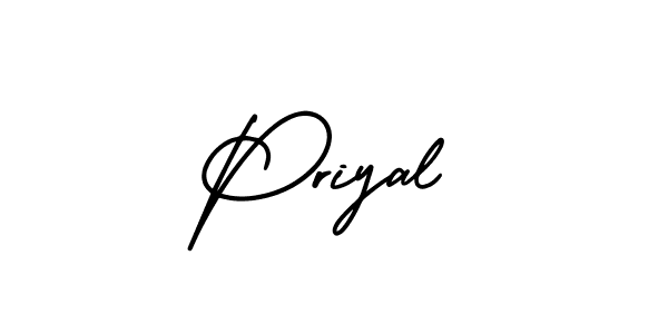 Design your own signature with our free online signature maker. With this signature software, you can create a handwritten (AmerikaSignatureDemo-Regular) signature for name Priyal. Priyal signature style 3 images and pictures png