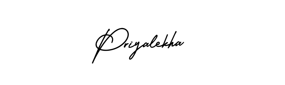 Use a signature maker to create a handwritten signature online. With this signature software, you can design (AmerikaSignatureDemo-Regular) your own signature for name Priyalekha. Priyalekha signature style 3 images and pictures png