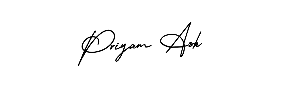 Use a signature maker to create a handwritten signature online. With this signature software, you can design (AmerikaSignatureDemo-Regular) your own signature for name Priyam Ash. Priyam Ash signature style 3 images and pictures png
