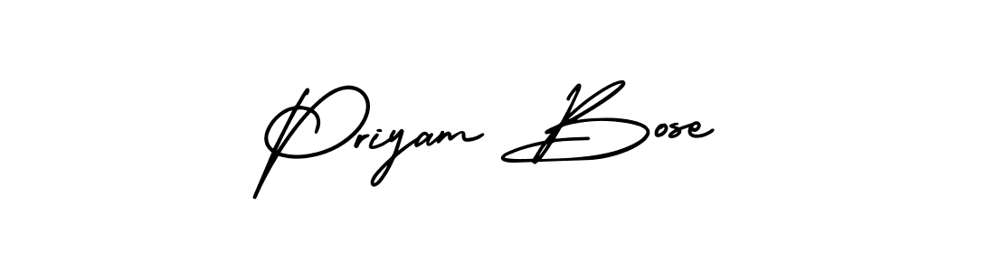 It looks lik you need a new signature style for name Priyam Bose. Design unique handwritten (AmerikaSignatureDemo-Regular) signature with our free signature maker in just a few clicks. Priyam Bose signature style 3 images and pictures png