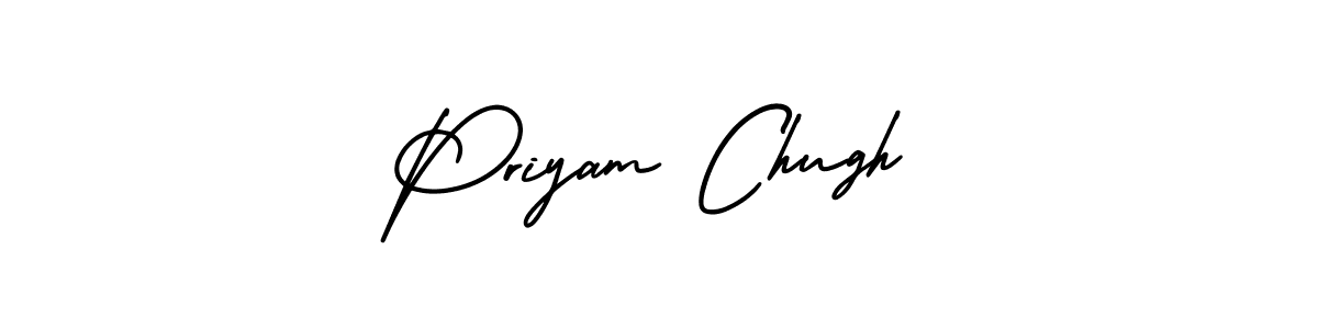 Similarly AmerikaSignatureDemo-Regular is the best handwritten signature design. Signature creator online .You can use it as an online autograph creator for name Priyam Chugh. Priyam Chugh signature style 3 images and pictures png