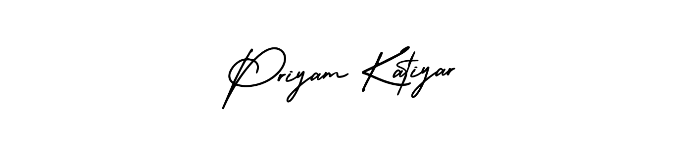 Use a signature maker to create a handwritten signature online. With this signature software, you can design (AmerikaSignatureDemo-Regular) your own signature for name Priyam Katiyar. Priyam Katiyar signature style 3 images and pictures png