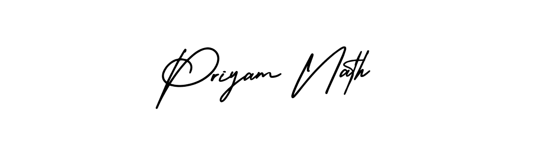 How to make Priyam Nath signature? AmerikaSignatureDemo-Regular is a professional autograph style. Create handwritten signature for Priyam Nath name. Priyam Nath signature style 3 images and pictures png