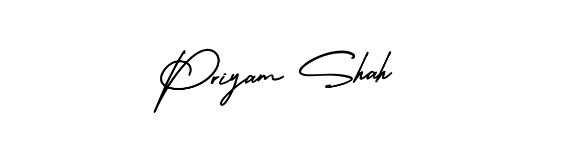 AmerikaSignatureDemo-Regular is a professional signature style that is perfect for those who want to add a touch of class to their signature. It is also a great choice for those who want to make their signature more unique. Get Priyam Shah name to fancy signature for free. Priyam Shah signature style 3 images and pictures png