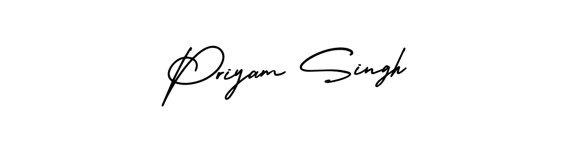 Make a beautiful signature design for name Priyam Singh. With this signature (AmerikaSignatureDemo-Regular) style, you can create a handwritten signature for free. Priyam Singh signature style 3 images and pictures png