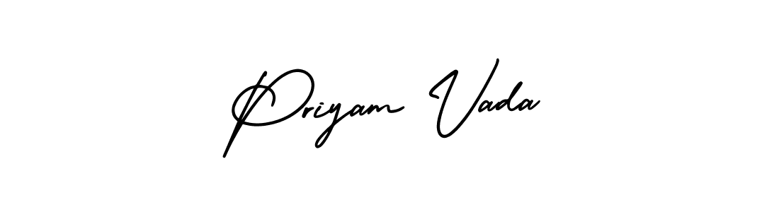 It looks lik you need a new signature style for name Priyam Vada. Design unique handwritten (AmerikaSignatureDemo-Regular) signature with our free signature maker in just a few clicks. Priyam Vada signature style 3 images and pictures png