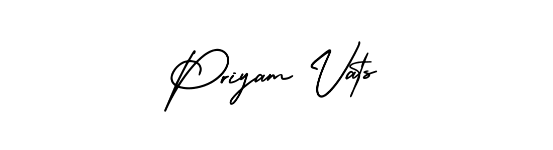 It looks lik you need a new signature style for name Priyam Vats. Design unique handwritten (AmerikaSignatureDemo-Regular) signature with our free signature maker in just a few clicks. Priyam Vats signature style 3 images and pictures png