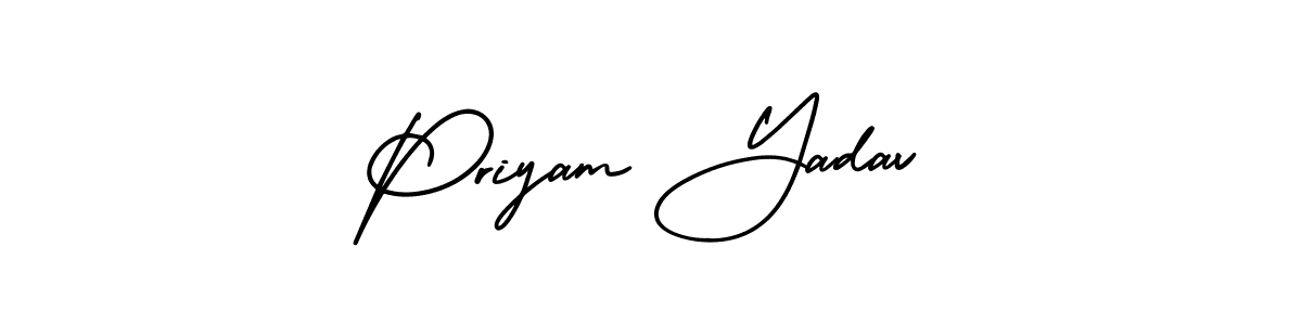 How to Draw Priyam Yadav signature style? AmerikaSignatureDemo-Regular is a latest design signature styles for name Priyam Yadav. Priyam Yadav signature style 3 images and pictures png