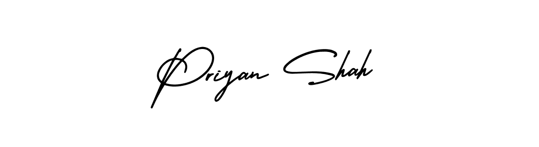 Create a beautiful signature design for name Priyan Shah. With this signature (AmerikaSignatureDemo-Regular) fonts, you can make a handwritten signature for free. Priyan Shah signature style 3 images and pictures png