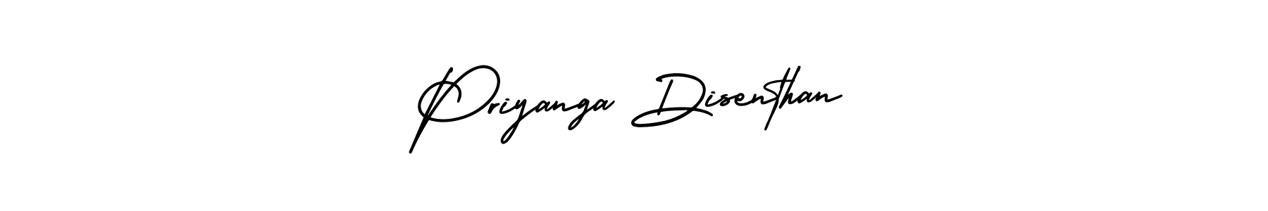 How to make Priyanga Disenthan name signature. Use AmerikaSignatureDemo-Regular style for creating short signs online. This is the latest handwritten sign. Priyanga Disenthan signature style 3 images and pictures png