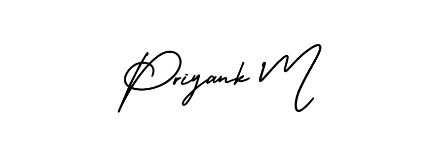 Make a beautiful signature design for name Priyank M. Use this online signature maker to create a handwritten signature for free. Priyank M signature style 3 images and pictures png