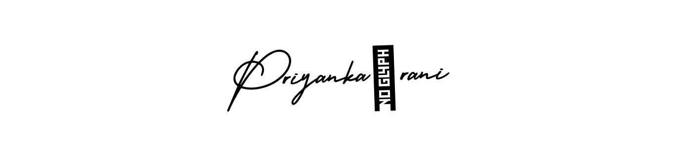 AmerikaSignatureDemo-Regular is a professional signature style that is perfect for those who want to add a touch of class to their signature. It is also a great choice for those who want to make their signature more unique. Get Priyanka rani name to fancy signature for free. Priyanka rani signature style 3 images and pictures png