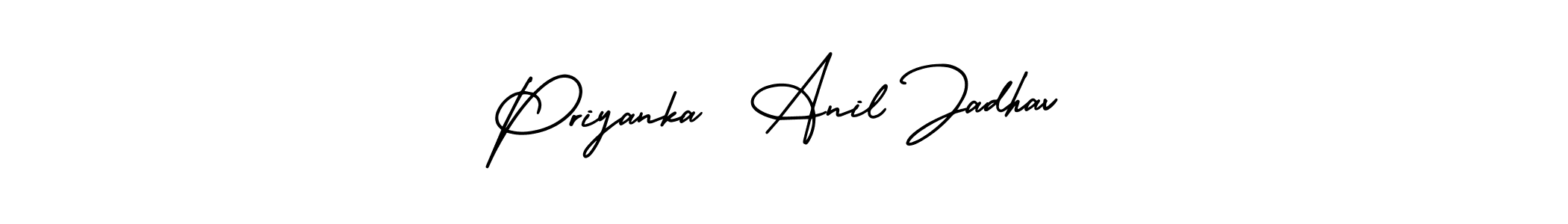 Make a short Priyanka  Anil Jadhav signature style. Manage your documents anywhere anytime using AmerikaSignatureDemo-Regular. Create and add eSignatures, submit forms, share and send files easily. Priyanka  Anil Jadhav signature style 3 images and pictures png