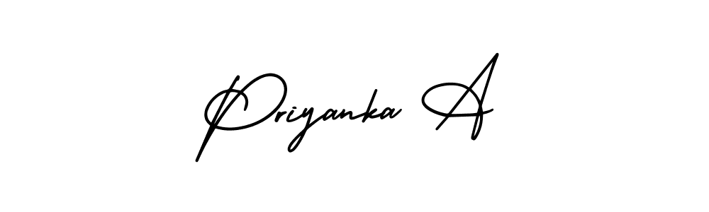 Create a beautiful signature design for name Priyanka A. With this signature (AmerikaSignatureDemo-Regular) fonts, you can make a handwritten signature for free. Priyanka A signature style 3 images and pictures png