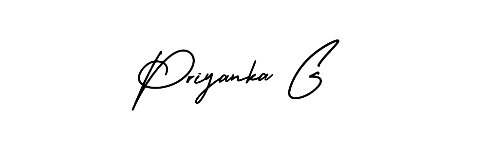 Design your own signature with our free online signature maker. With this signature software, you can create a handwritten (AmerikaSignatureDemo-Regular) signature for name Priyanka G. Priyanka G signature style 3 images and pictures png