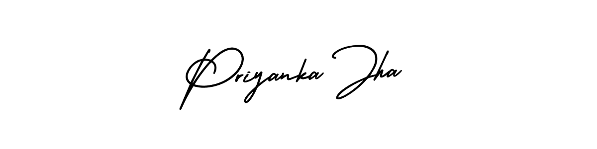 Create a beautiful signature design for name Priyanka Jha. With this signature (AmerikaSignatureDemo-Regular) fonts, you can make a handwritten signature for free. Priyanka Jha signature style 3 images and pictures png