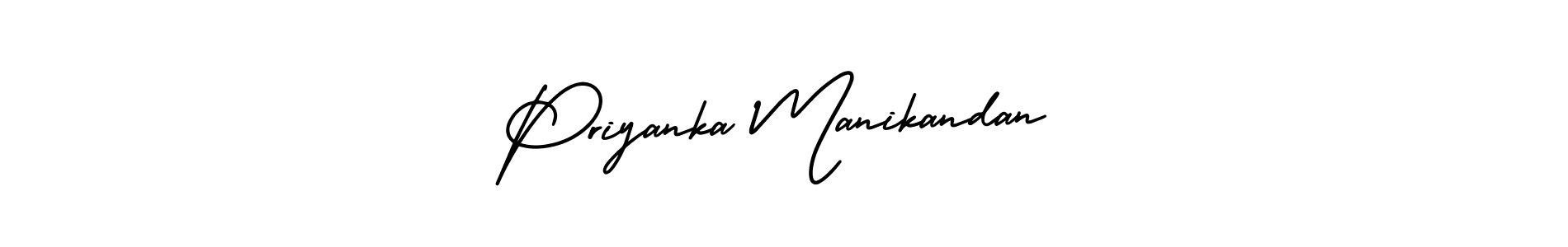 How to make Priyanka Manikandan name signature. Use AmerikaSignatureDemo-Regular style for creating short signs online. This is the latest handwritten sign. Priyanka Manikandan signature style 3 images and pictures png