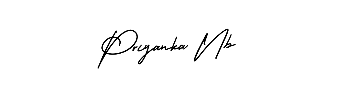 Design your own signature with our free online signature maker. With this signature software, you can create a handwritten (AmerikaSignatureDemo-Regular) signature for name Priyanka Nb. Priyanka Nb signature style 3 images and pictures png